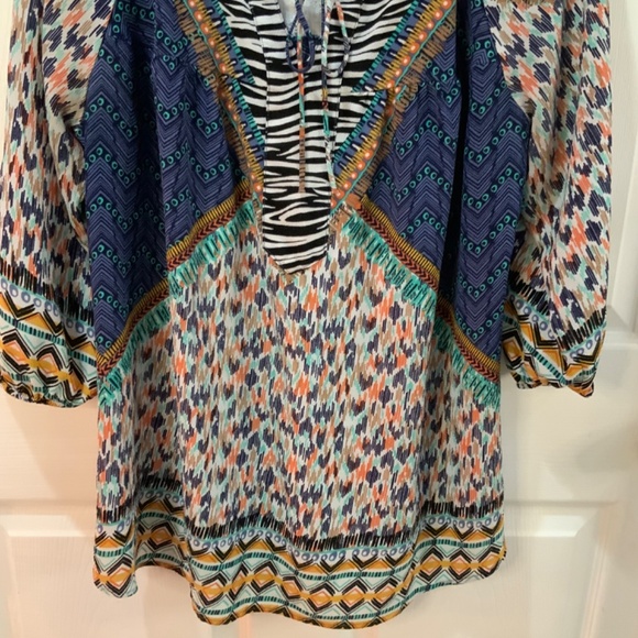 Anthropologie Fig & Flower Boho Peasant Top Plus Size 2X - Picture 4 of 11